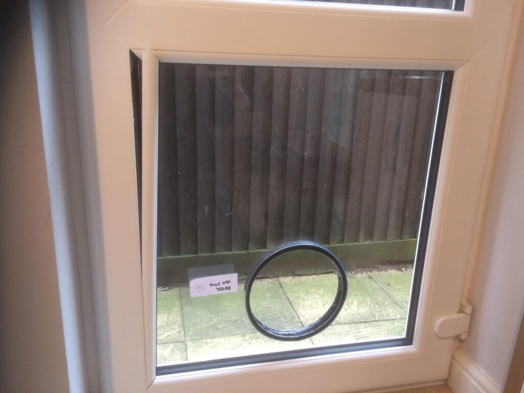 glass with a hole 