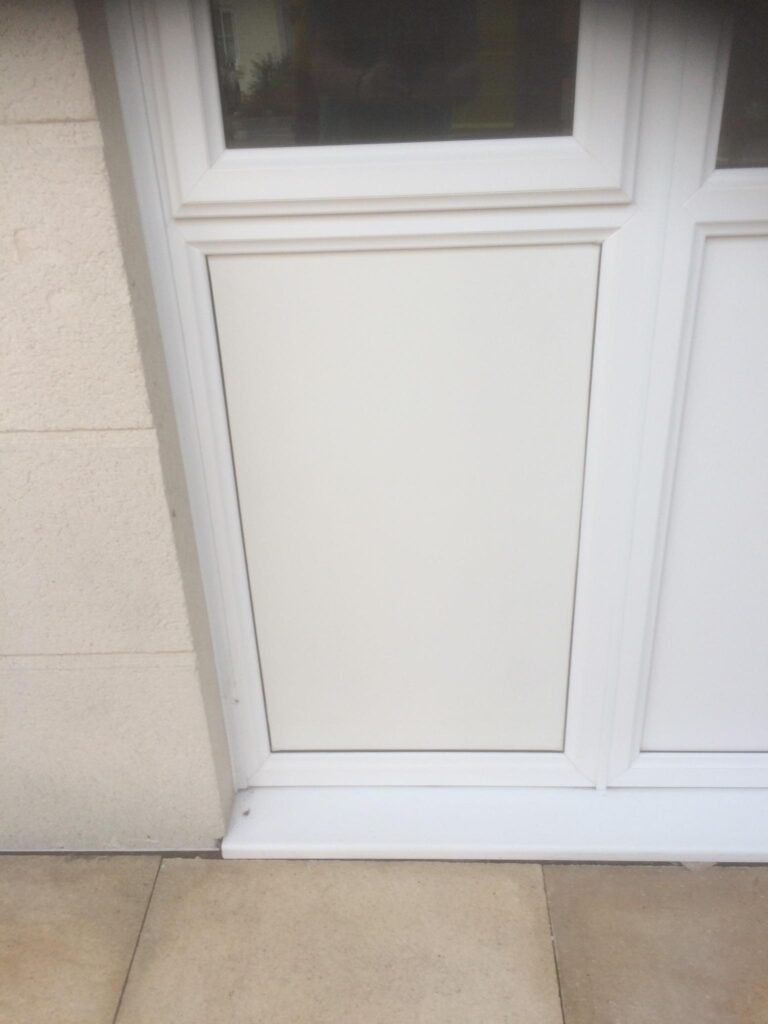 Upvc panel before cat flap fitted